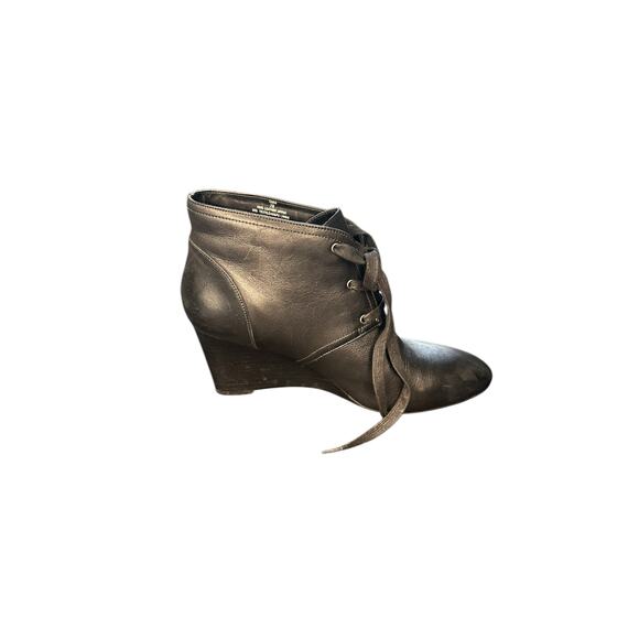 Ralph Lauren Black Velvet Witchy Whimsigoth Lace Up Ankle Boots Booties Size 7 - Picture 7 of 10